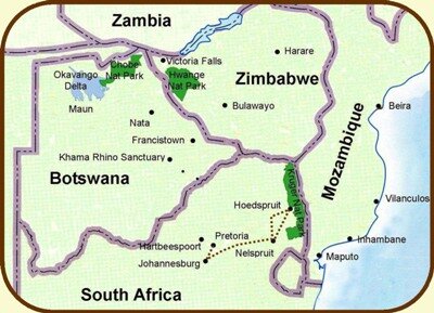 Kruger National Park map